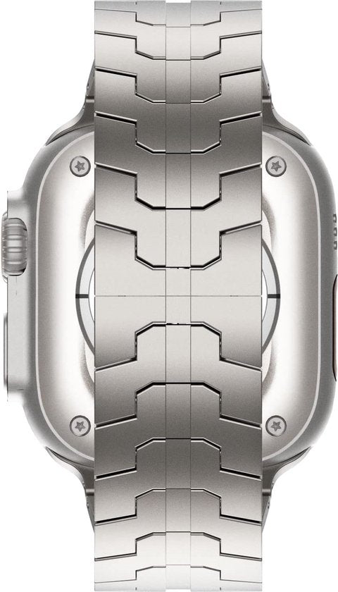 RVS Ultra Band - Geschikt voor Apple Watch - Luxe RVS metalen smartwatchband met vlindergesp